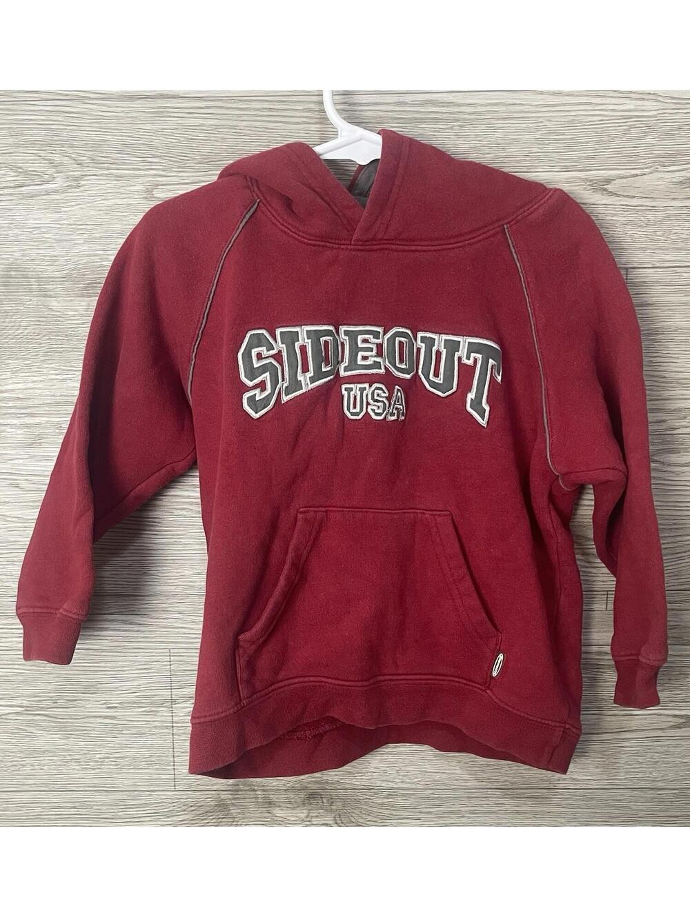 Vintage 90s Sideout Graphic Surf Skate Hoodie White Youth 4T